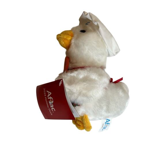 Aflac 2024 Holiday Duck Gingerbread Man Baker Hat Apron Talking-WORKS NEW PLUSH - Picture 3 of 7